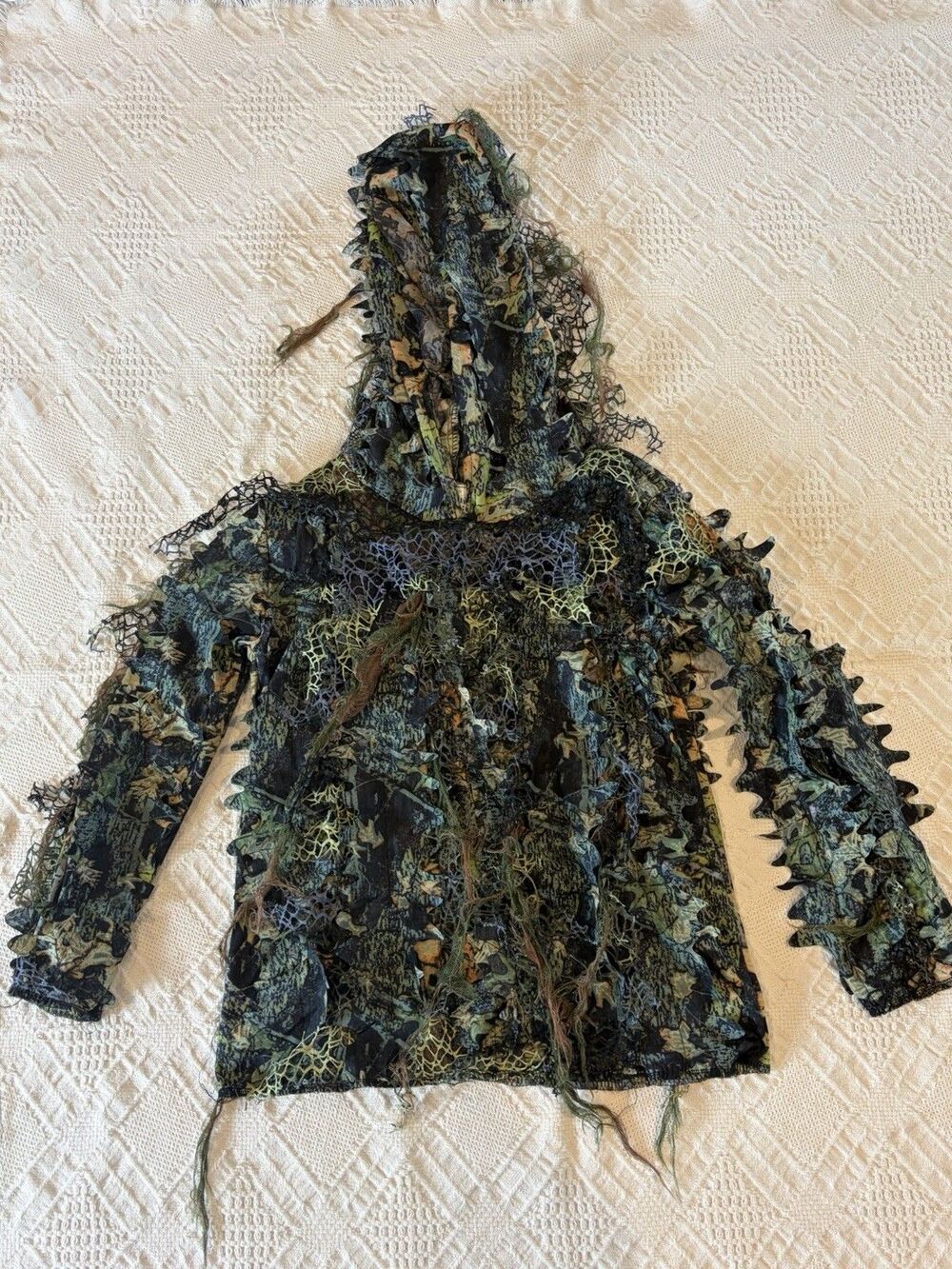 Spirit Camo 3D Leafy Hooded Shirt Size M Halloween Costume Tree